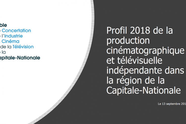 Profil 2018 De La Production Cinématographique Et Télévisuelle Indépendante Dans La Région De La Capitale-Nationale